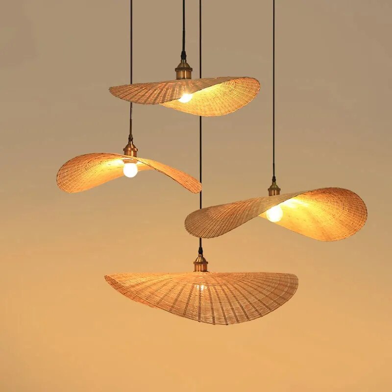 Moderne Rattan Loft Pendelleuchte Aus Bambus Geflochtenem Design Umweltfreundlich Natürliche Eleganz Für Wohnräume