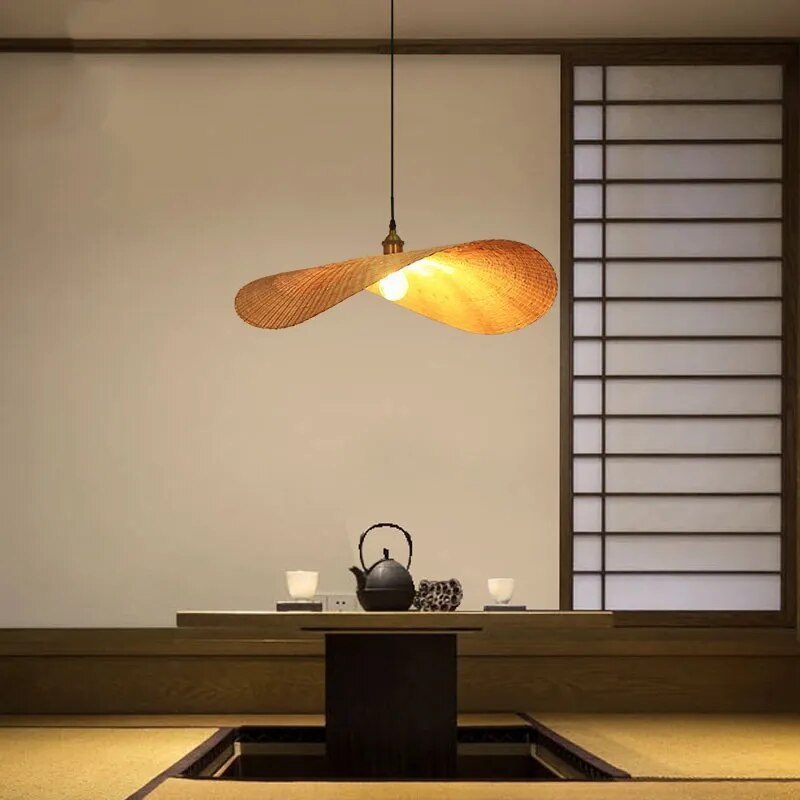 Moderne Rattan Loft Pendelleuchte Aus Bambus Geflochtenem Design Umweltfreundlich Natürliche Eleganz Für Wohnräume