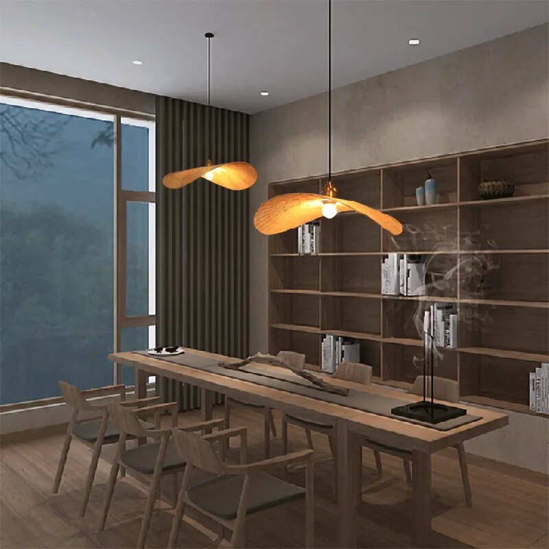 Moderne Rattan Loft Pendelleuchte Aus Bambus Geflochtenem Design Umweltfreundlich Natürliche Eleganz Für Wohnräume