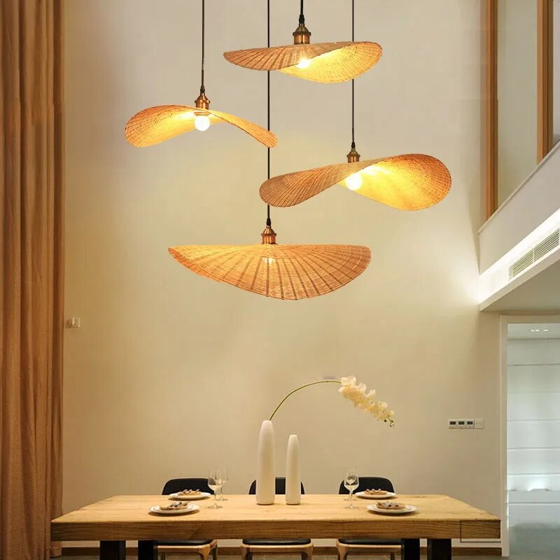 Moderne Rattan Loft Pendelleuchte Aus Bambus Geflochtenem Design Umweltfreundlich Natürliche Eleganz Für Wohnräume