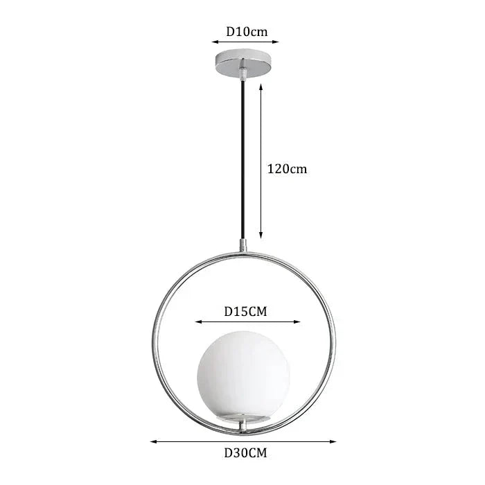 Elegante Moderne Glas Pendelleuchte Mit Glas Ball Pendelleuchte Design Und Messing Und Chromakzenten Für Industrielle Innenräume