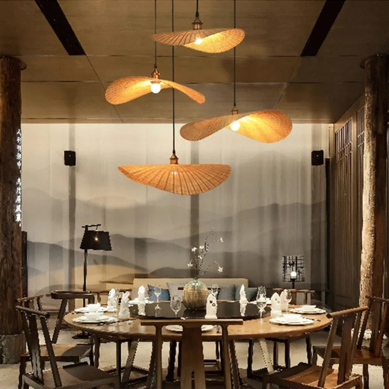 Moderne Rattan Loft Pendelleuchte Aus Bambus Geflochtenem Design Umweltfreundlich Natürliche Eleganz Für Wohnräume