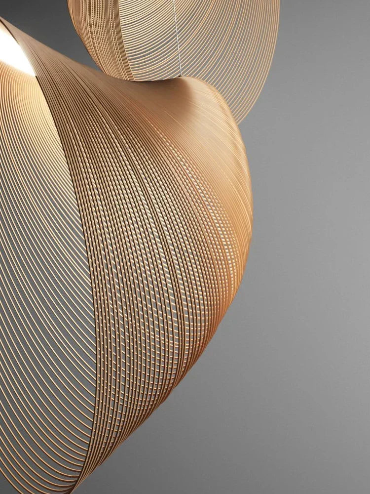 Moderne Pendelleuchte Mit Holzring Schlankes Minimalistisches Beleuchtungskonzept Für Wohnzimmer Und Küche Holzlook