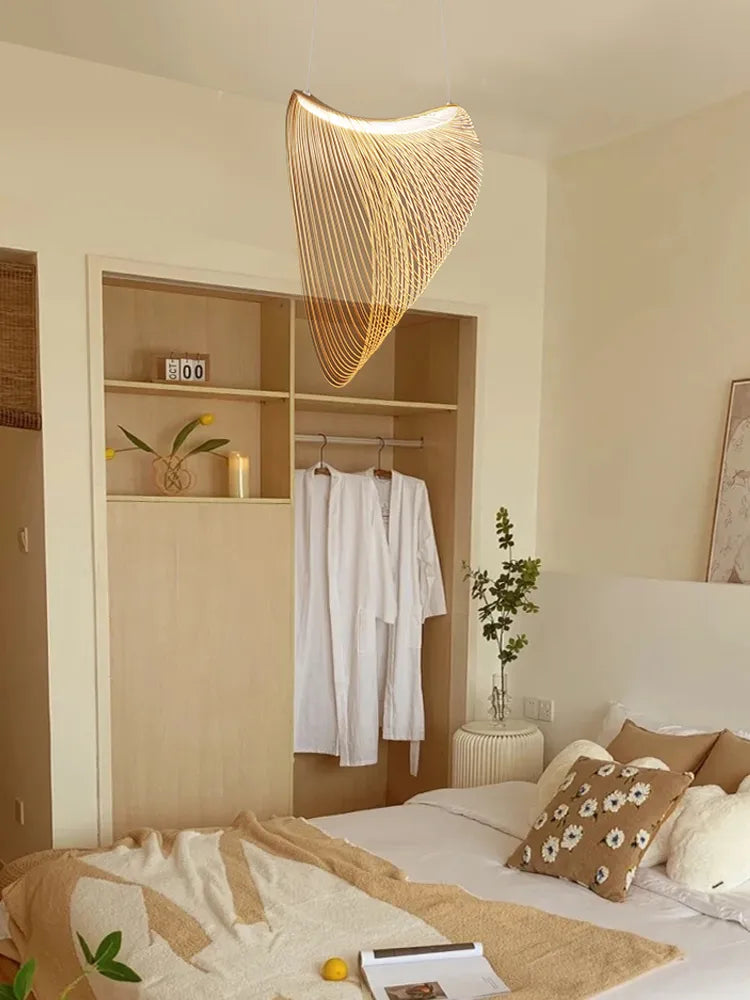 Moderne Pendelleuchte Mit Holzring Schlankes Minimalistisches Beleuchtungskonzept Für Wohnzimmer Und Küche Holzlook