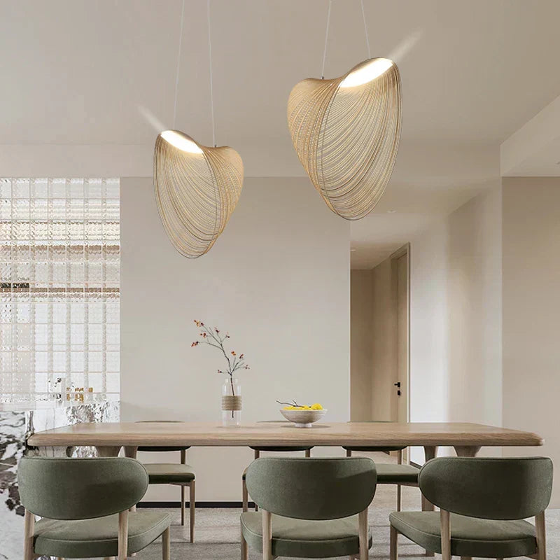 Moderne Pendelleuchte Mit Holzring Schlankes Minimalistisches Beleuchtungskonzept Für Wohnzimmer Und Küche Holzlook