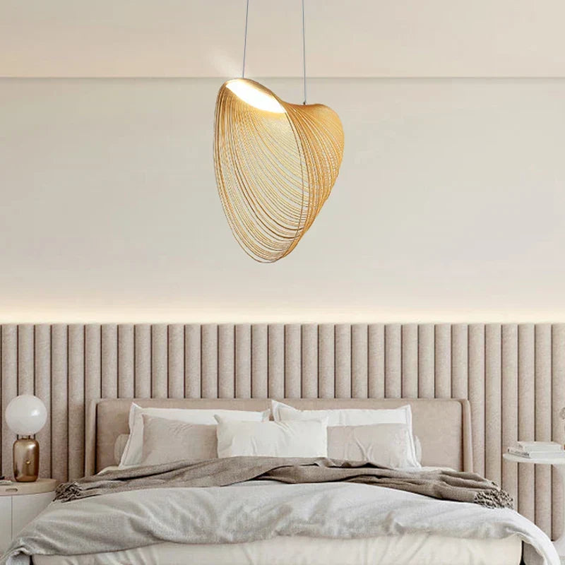 Moderne Pendelleuchte Mit Holzring Schlankes Minimalistisches Beleuchtungskonzept Für Wohnzimmer Und Küche Holzlook