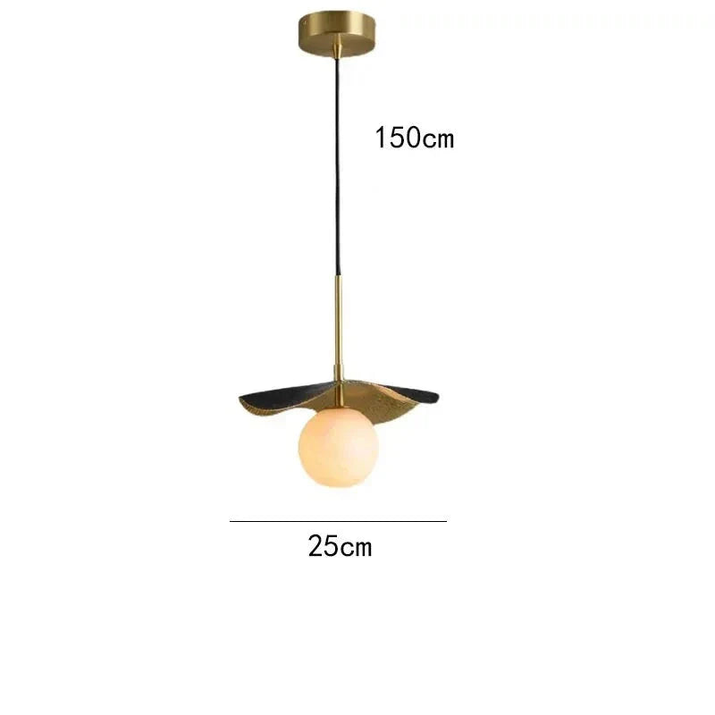 Kupfer Marmor Pendelleuchte Mit Fließender Kupferwelle Und Marmorkugel Für Luxuriöse Moderne Raumbeleuchtung