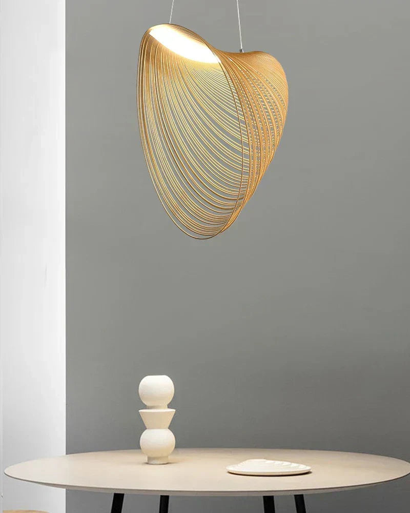 Moderne Pendelleuchte Mit Holzring Schlankes Minimalistisches Beleuchtungskonzept Für Wohnzimmer Und Küche Holzlook