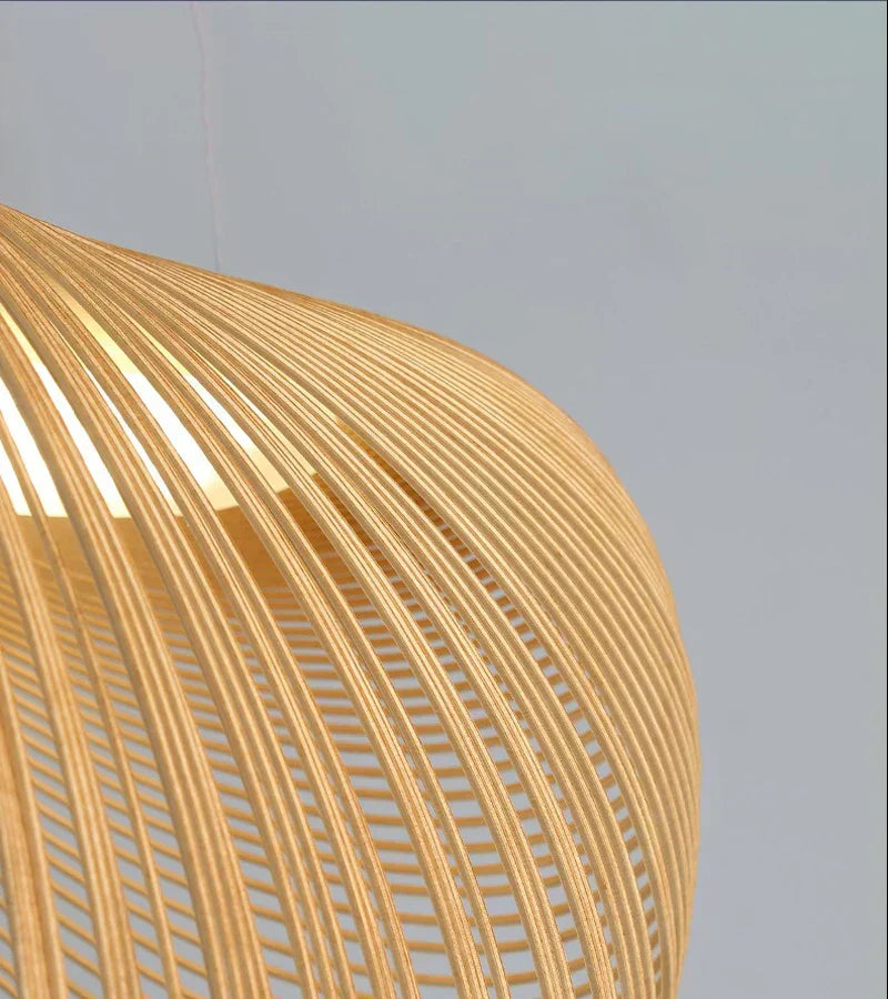 Moderne Pendelleuchte Mit Holzring Schlankes Minimalistisches Beleuchtungskonzept Für Wohnzimmer Und Küche Holzlook