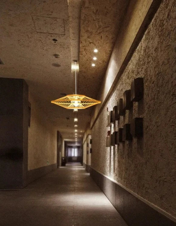 Moderne Geometrische Bambus Pendelleuchte Für Küche Und Esszimmer Umweltfreundliche Raumbeleuchtung Natürliche Materialien