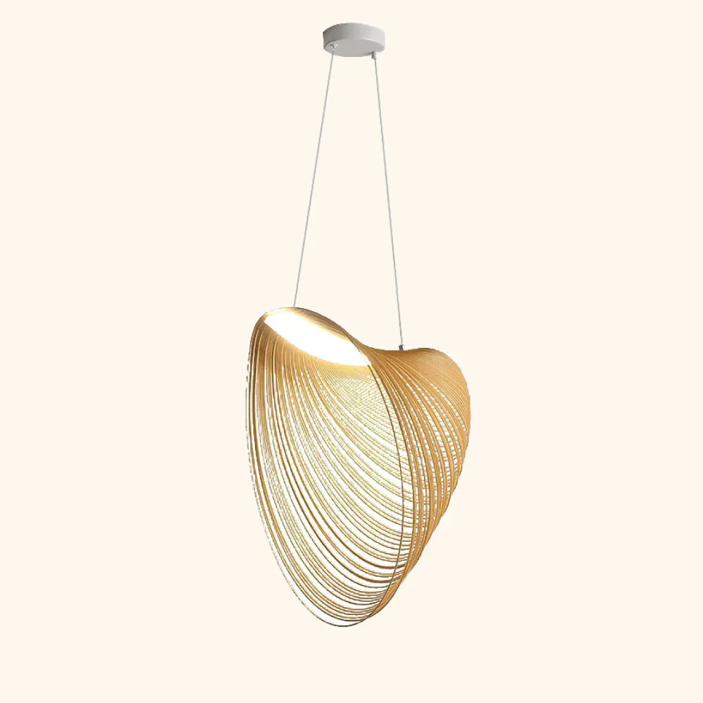 Moderne Pendelleuchte Mit Holzring Schlankes Minimalistisches Beleuchtungskonzept Für Wohnzimmer Und Küche Holzlook