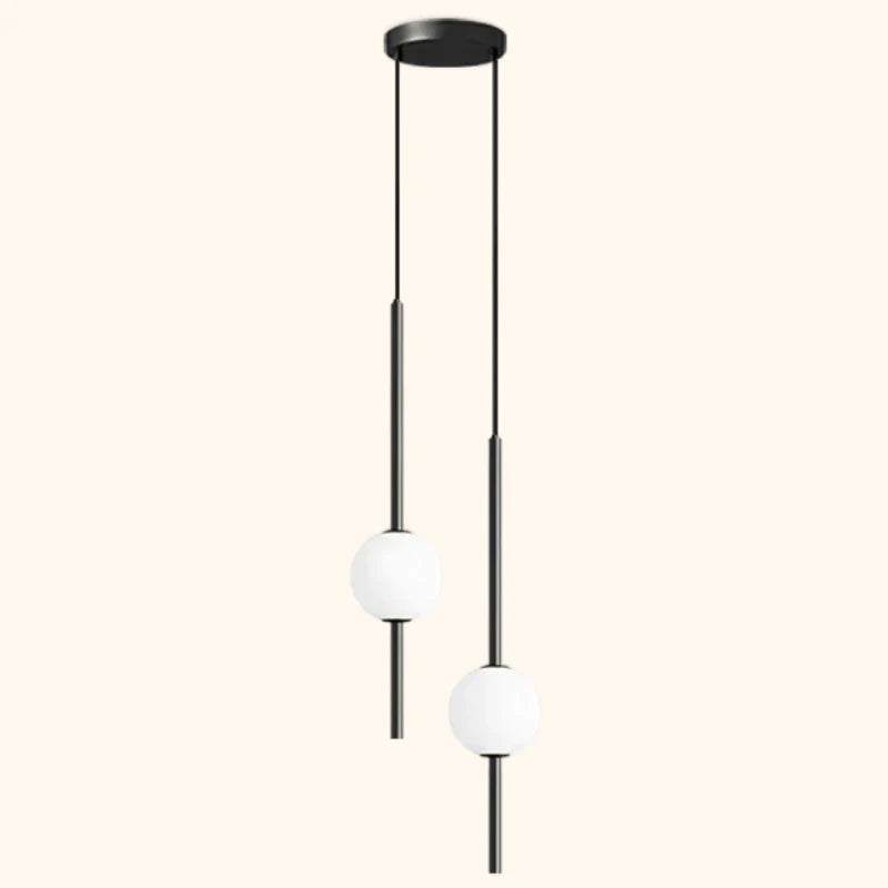 Elegante Pendelleuchte Mit Doppeldraht Stangendesign Und Glasglobus Für Esszimmer Wohnzimmer Und Küche
